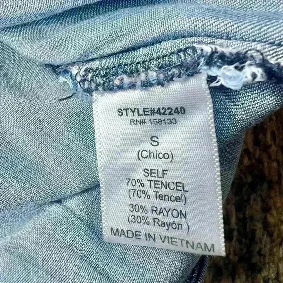 Staccato Elastic Drawstring Washed Denim Blue Short With Pockets Size Small - Picture 8 of 9